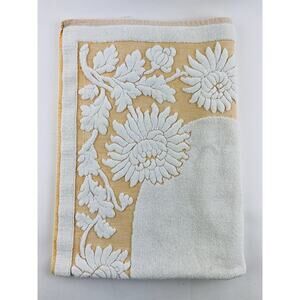 Martex Cloth Bath MAT Rug Sunflowers Yellow White Thick Towels Turkish Reversibl